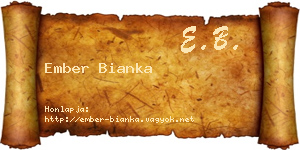 Ember Bianka névjegykártya