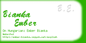 bianka ember business card